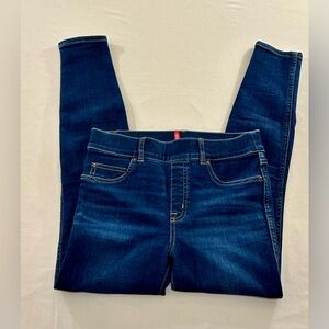 Spanx Womens Jeans Medium Dark Blue Wash Skinny Pull On Stretch Denim Size S